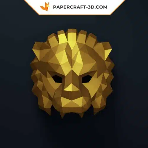 Papercraft Masque de Lion 3D en papier, modèle VIP Squid Game