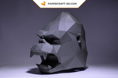 Papercraft Masque King Kong origami papier 3D