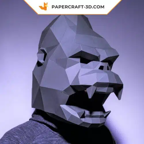 Papercraft Masque King Kong origami papier 3D