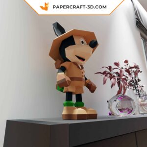 Papercraft Mickey Safari origami papier 3D