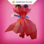 Papercraft Minnie Halloween en origami papier 3D