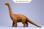 Papercraft Modèle Apatosaurus Dinosaure en Origami Papier 3D