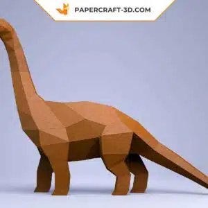 Papercraft Modèle Apatosaurus Dinosaure en Origami Papier 3D