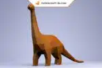 Papercraft Modèle Apatosaurus Dinosaure en Origami Papier 3D