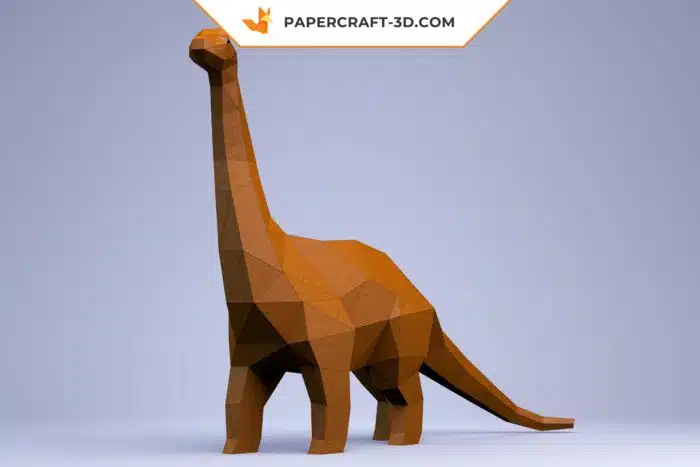 Papercraft Modèle Apatosaurus Dinosaure en Origami Papier 3D