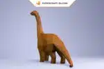 Papercraft Modèle Apatosaurus Dinosaure en Origami Papier 3D