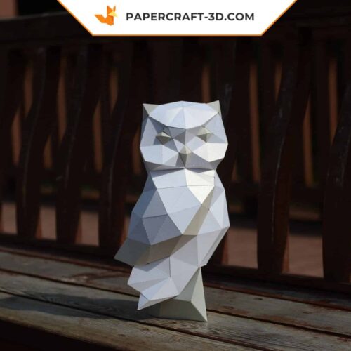 Papercraft modèle de chouette origami papier 3D