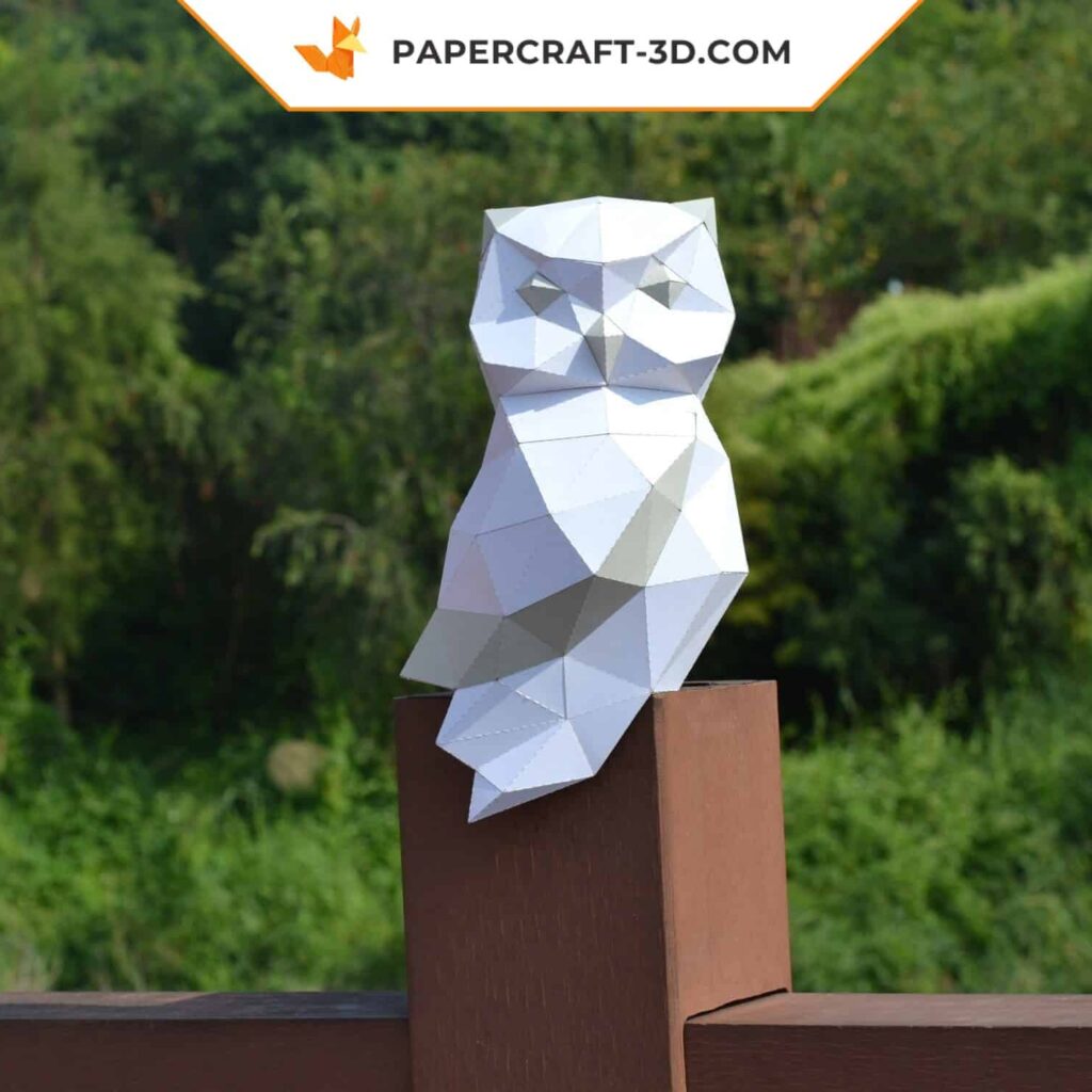 Papercraft de chouette en origami 3D