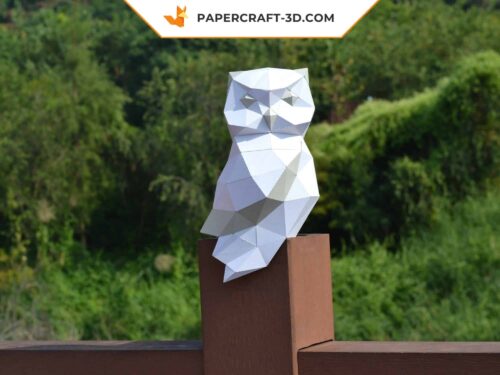 Papercraft modèle de chouette origami papier 3D