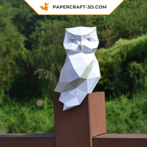 Papercraft modèle de chouette origami papier 3D