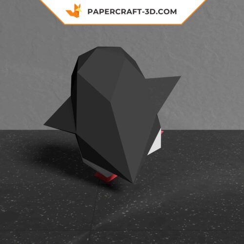 Papercraft modèle de pingouin dansant en origami papier 3D