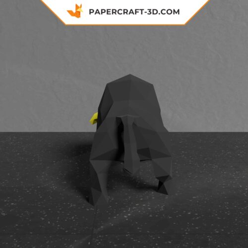Papercraft modèle de taureau en basse poly 3D pour décoration intérieure, origami