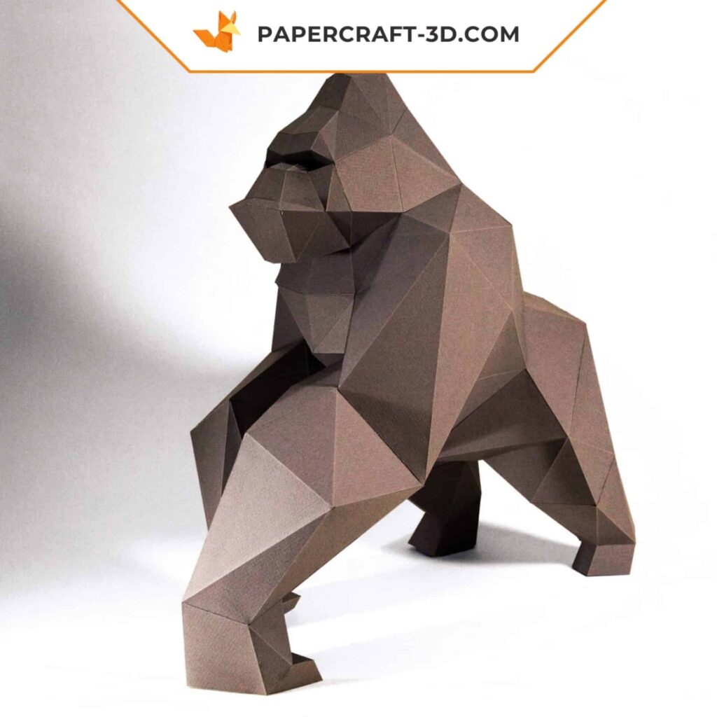 Papercraft de Gorille en origami 3D