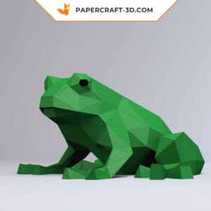 Papercraft modèle grenouille origami papier 3D