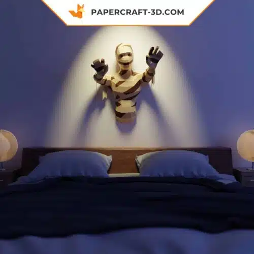 Papercraft Momie 3D origami papier pour décoration murale d’Halloween