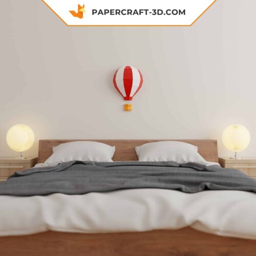 Papercraft Montgolfière origami papier 3D DIY
