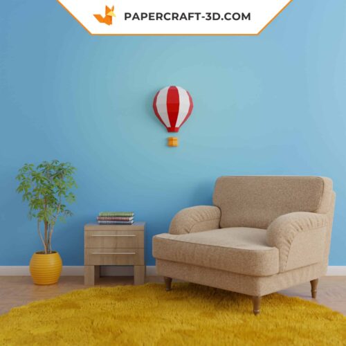 Papercraft Montgolfière origami papier 3D DIY