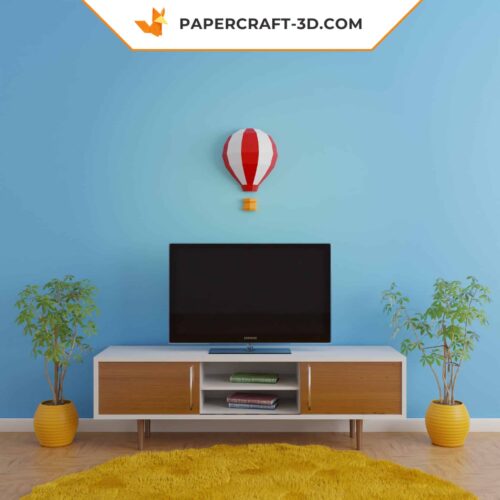 Papercraft Montgolfière origami papier 3D DIY