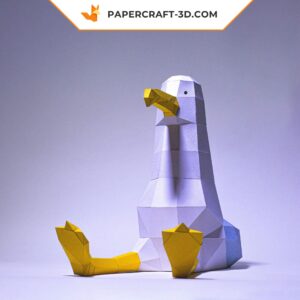 Papercraft Mouette en papier 3D origami – Modèle numérique à télécharger