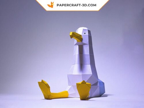 Papercraft Mouette en papier 3D origami – Modèle numérique à télécharger