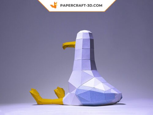 Papercraft Mouette en papier 3D origami – Modèle numérique à télécharger
