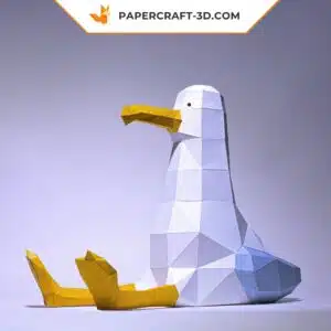 Papercraft Mouette en papier 3D origami – Modèle numérique à télécharger