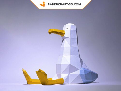 Papercraft Mouette en papier 3D origami – Modèle numérique à télécharger