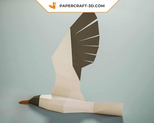 Papercraft mouette sculpture origami papier 3D