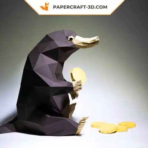 Papercraft Niffler origami papier 3D à télécharger et à monter soi-même