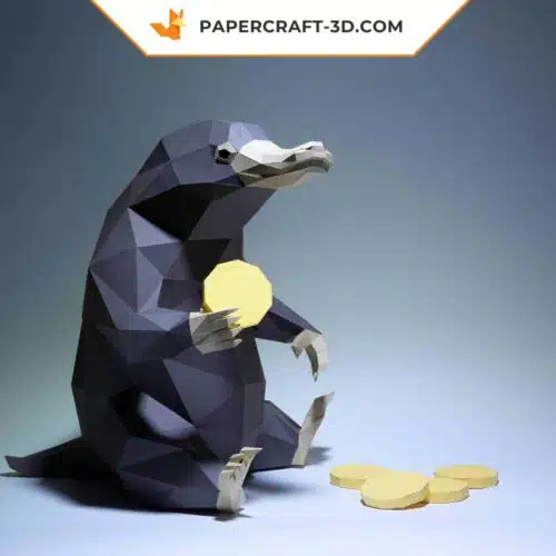 Papercraft Niffler origami papier 3D à télécharger et à monter soi-même