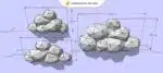 Papercraft nuages en origami papier 3D à réaliser soi-même avec modèle PDF