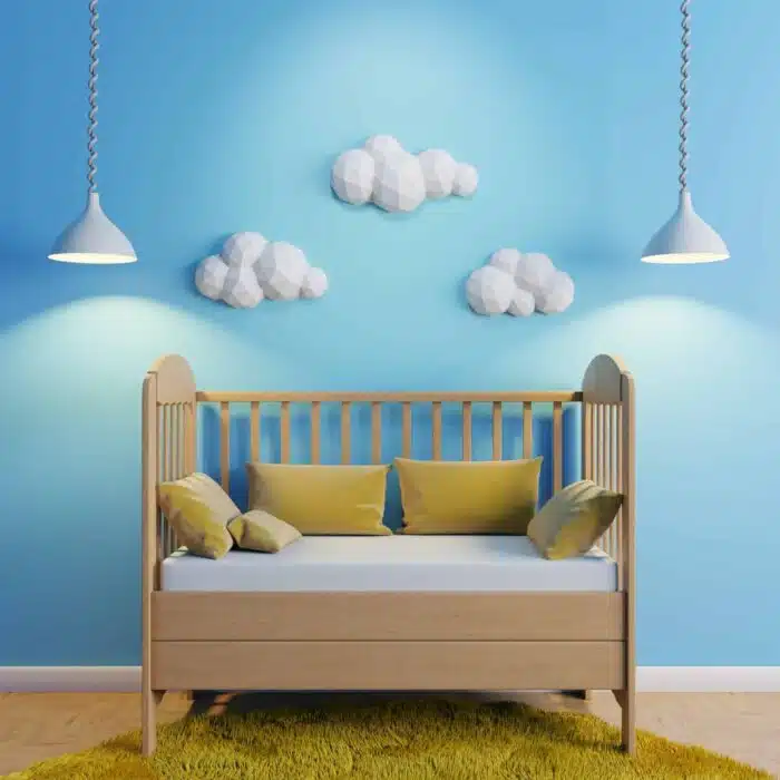 Papercraft nuages origami papier 3D – modèle de décoration murale pour nursery à faire soi-même