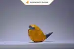 Papercraft oiseaux minimalistes en origami papier 3D pour décoration et bricolage