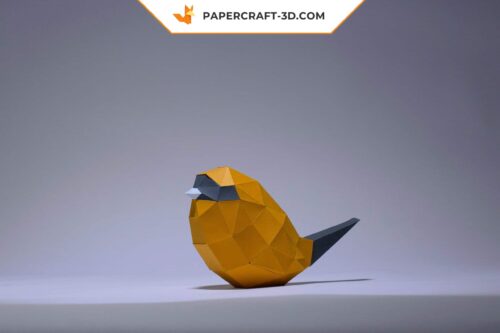 Papercraft oiseaux minimalistes en origami papier 3D pour décoration et bricolage