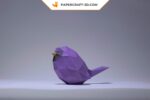 Papercraft oiseaux minimalistes en origami papier 3D pour décoration et bricolage