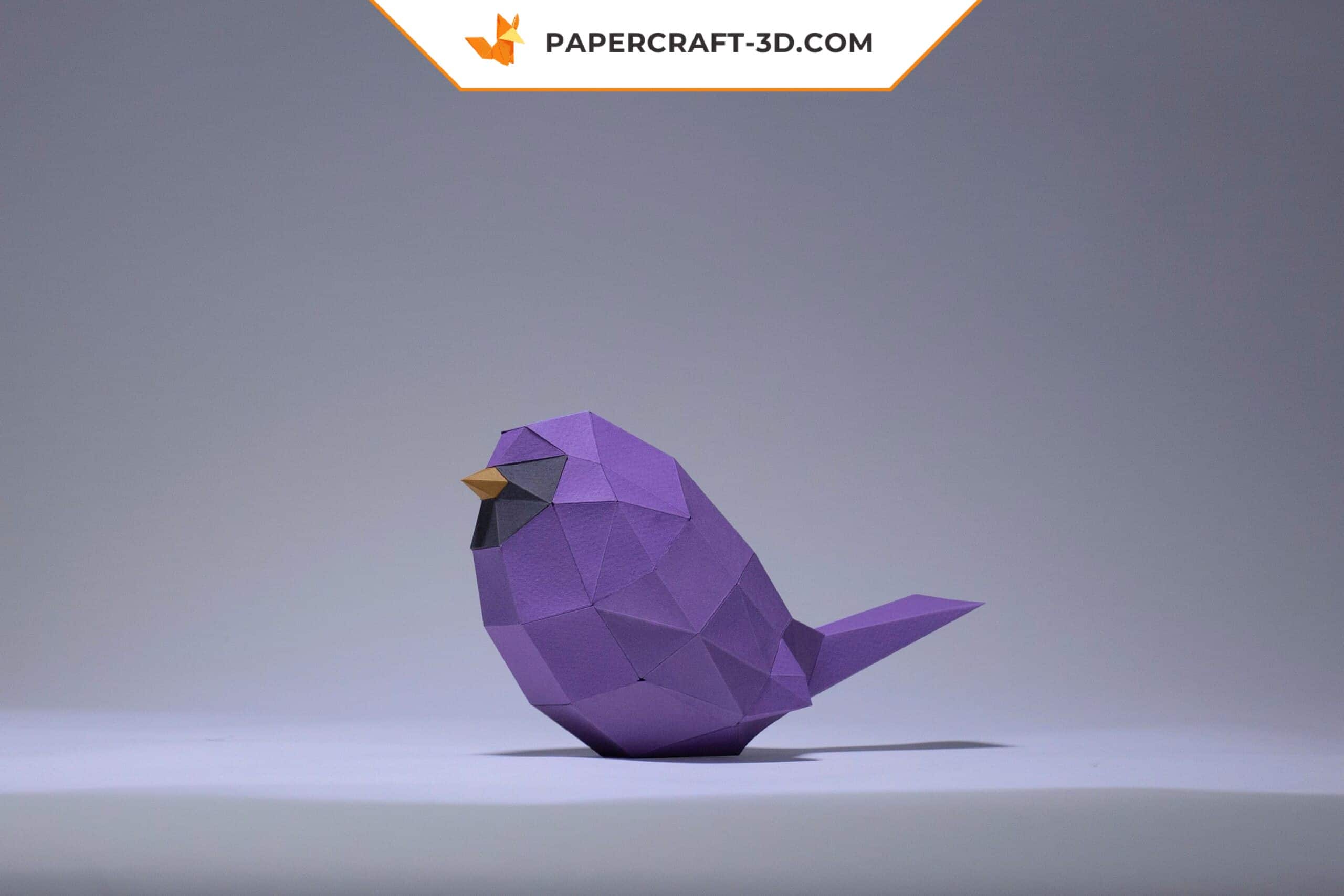 Papercraft oiseaux minimalistes en origami papier 3D pour décoration et bricolage