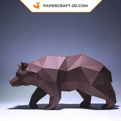 Papercraft oso en origami 3D