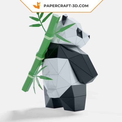 Papercraft Panda Debout en Papier 3D Origami