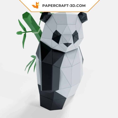 Papercraft Panda Debout en Papier 3D Origami