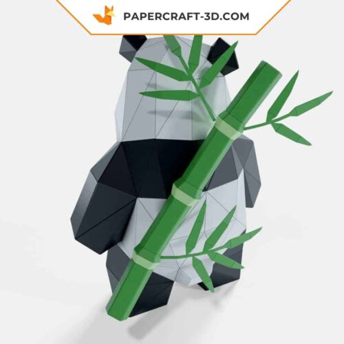 Papercraft Panda Debout en Papier 3D Origami