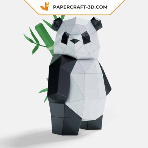 Papercraft Panda Debout en Papier 3D Origami