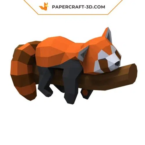 papercraft panda roux origami 3d