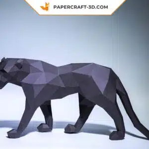 Papercraft Panthère Noire origami papier 3D