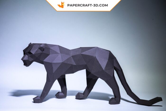 Papercraft Panthère Noire origami papier 3D