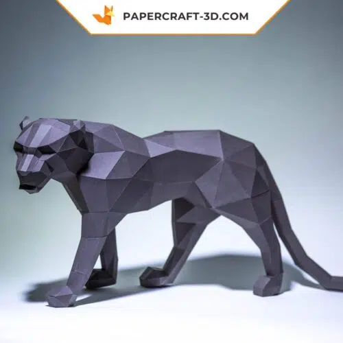 Papercraft Panthère Noire origami papier 3D