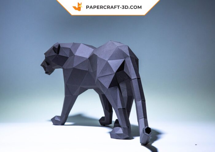 Papercraft Panthère Noire origami papier 3D