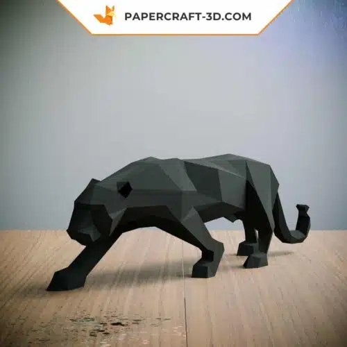 Papercraft Panthère Noire origami papier 3D