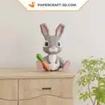 Papercraft Pâques origami papier 3D – Lapin, poussin dans œuf, porte-œufs – Pack de 3 modèles