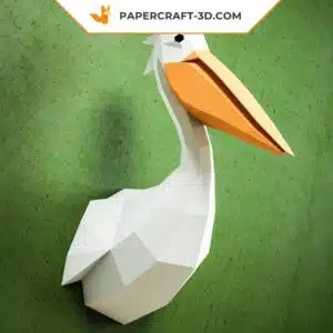 Papercraft Pélican en papier 3D à faire soi-même, modèle de sculpture origami