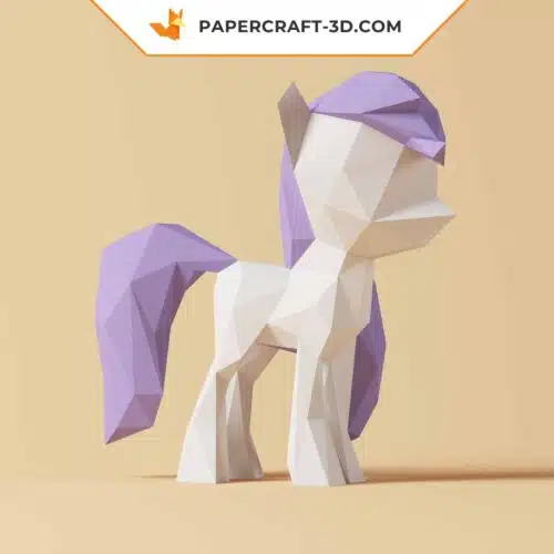 Papercraft Petit Poney origami papier 3D